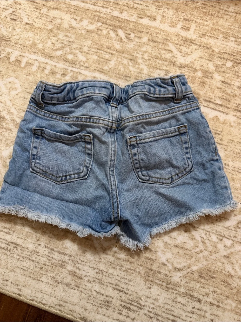 Cat & Jack Light Blue Denim Shorts with Floral Embroidery